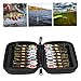 Jorzer Spinner Lures Sequins Spinner Metal Fishing Lures Baits Spoon Set with Tackle Bag Trout Bass Salmon Pike Walleye Fishing 16PCS.