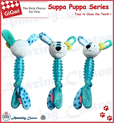 Gigwi Suppa Puppa Squeaker Rabbit For Puppies And Small Dogs Blue, Vermischt - Image 2