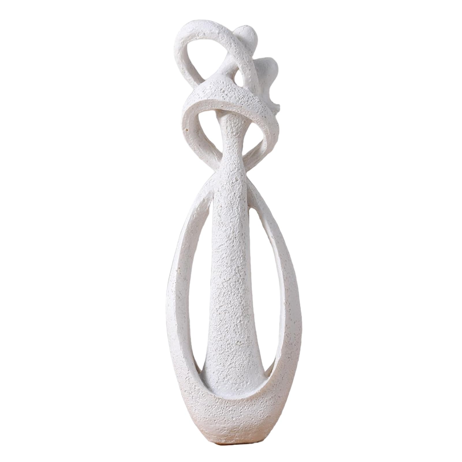 tabecou Modern Abstract Couple Statue, Kissing Lover Sculpture, Romantic Resin Hugging Couple Figurine for Living Room, Bedroom, Office