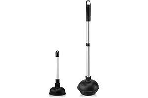 NEIKO Toilet Plunger with Bonus Mini Sink & Drain Plunger