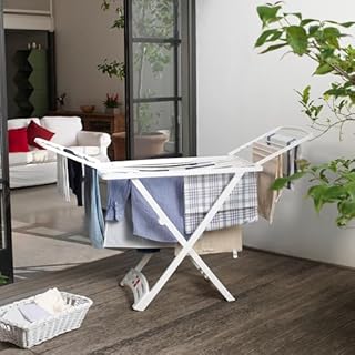 Vileda Solar Stendibiancheria a Cavalletto, in Resina, da Esterno con Ruote, 9.5 x 55 x 125.5 cm, Bianco