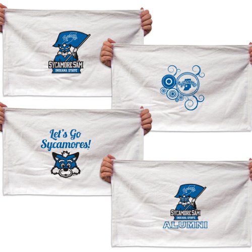 VictoryStore Towels - Indiana State University Rally Towel, Set of 4 Designs