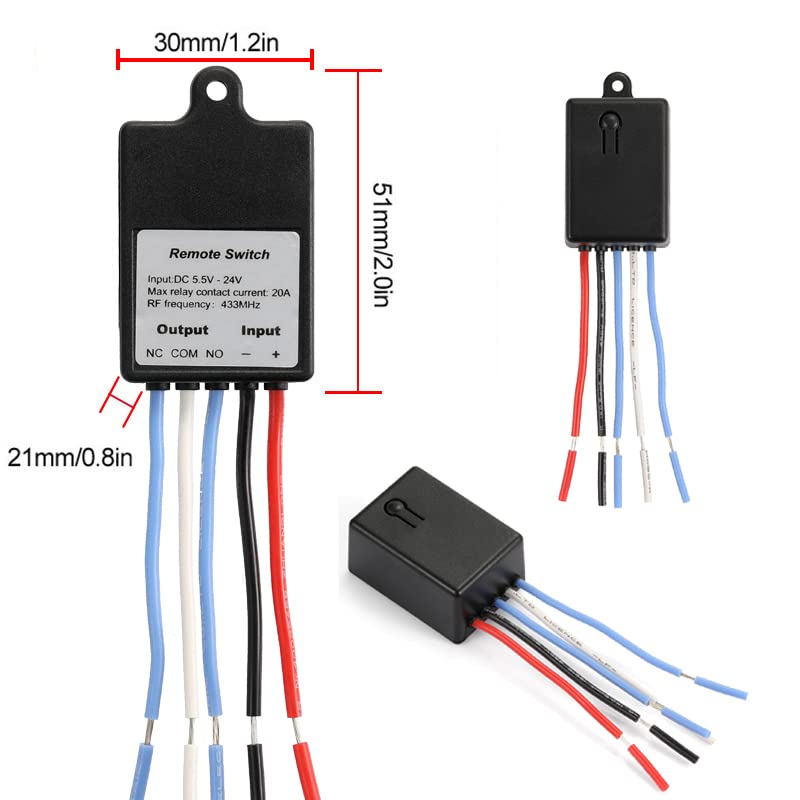 Dimensions of the QIACHIP remote switch receiver