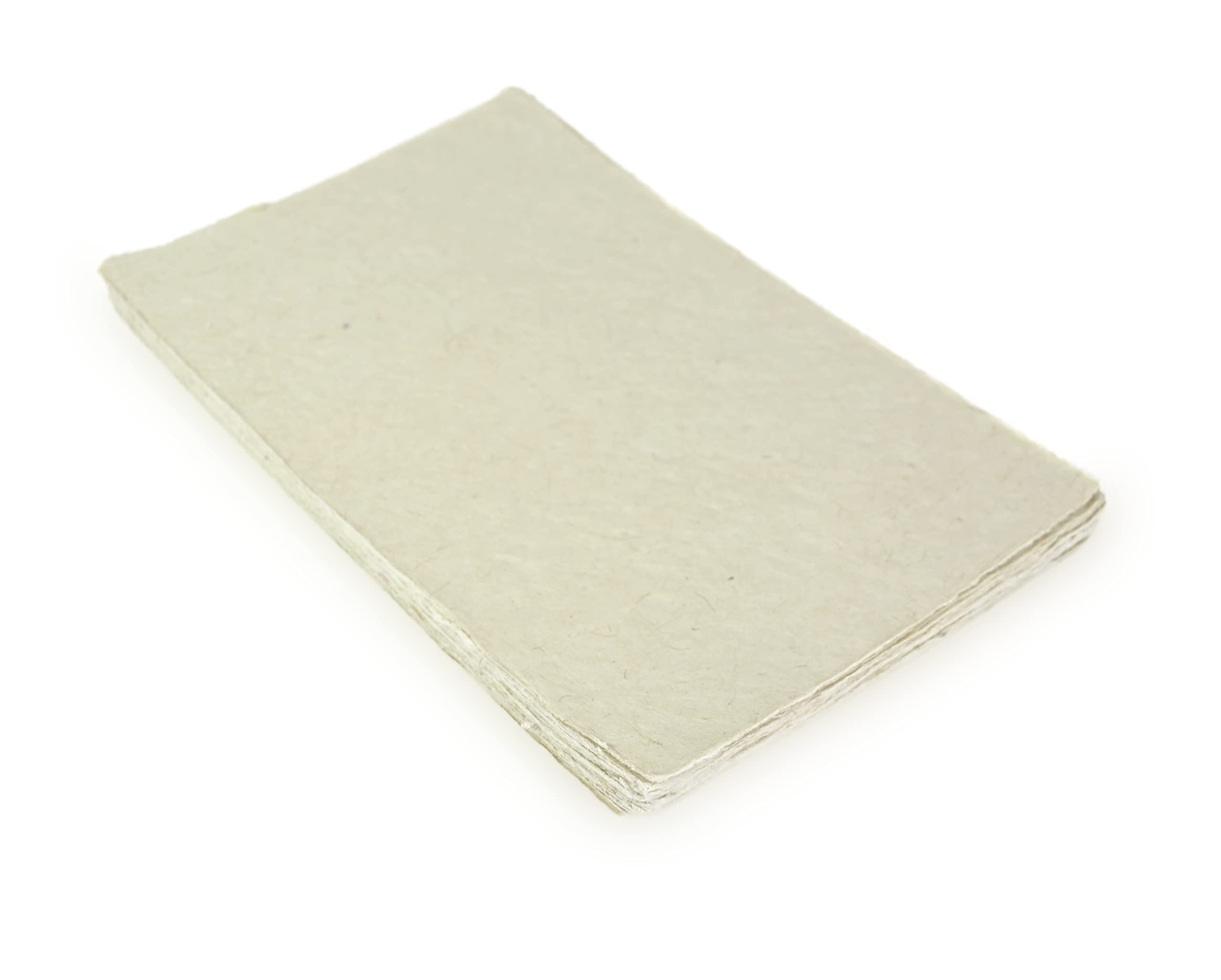 Kathmandu Valley Co. A5 Size Handmade Lokta Card Stock Paper with Deckle Edge. Tree-free Lokta Paper for Vintage Stationery, Printing, and Invitations. 5.8 x 8.3 inches. (25 Sheets)