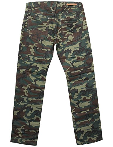 Ma Croix Mens Biker Jeans Straight Fit Distressed Zipper Denim Long Pants2