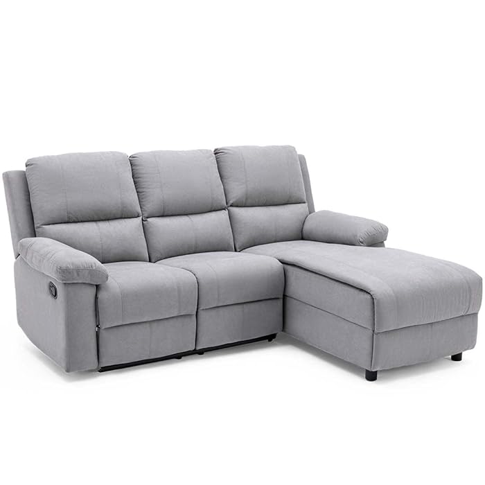 Buy VALENCIA FABRIC CHAISE 3 SEATER HIGH BACK MODERN L SHAPED CORNER