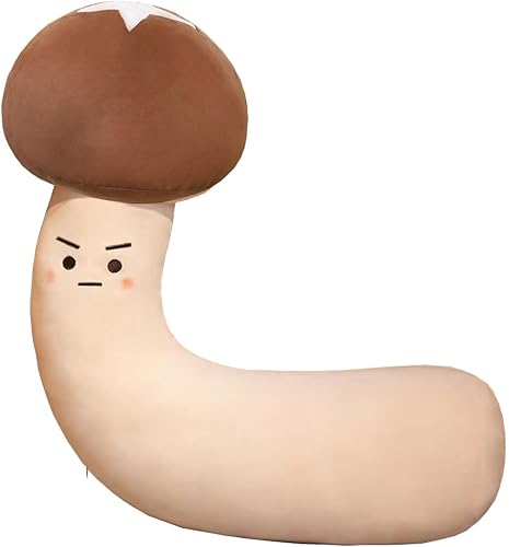 Hofun4U Almohada de felpa de hongo, felpa rellena de hongo, almohada corporal de felpa de hongo, decoración del hogar, cumpleaños para niños y