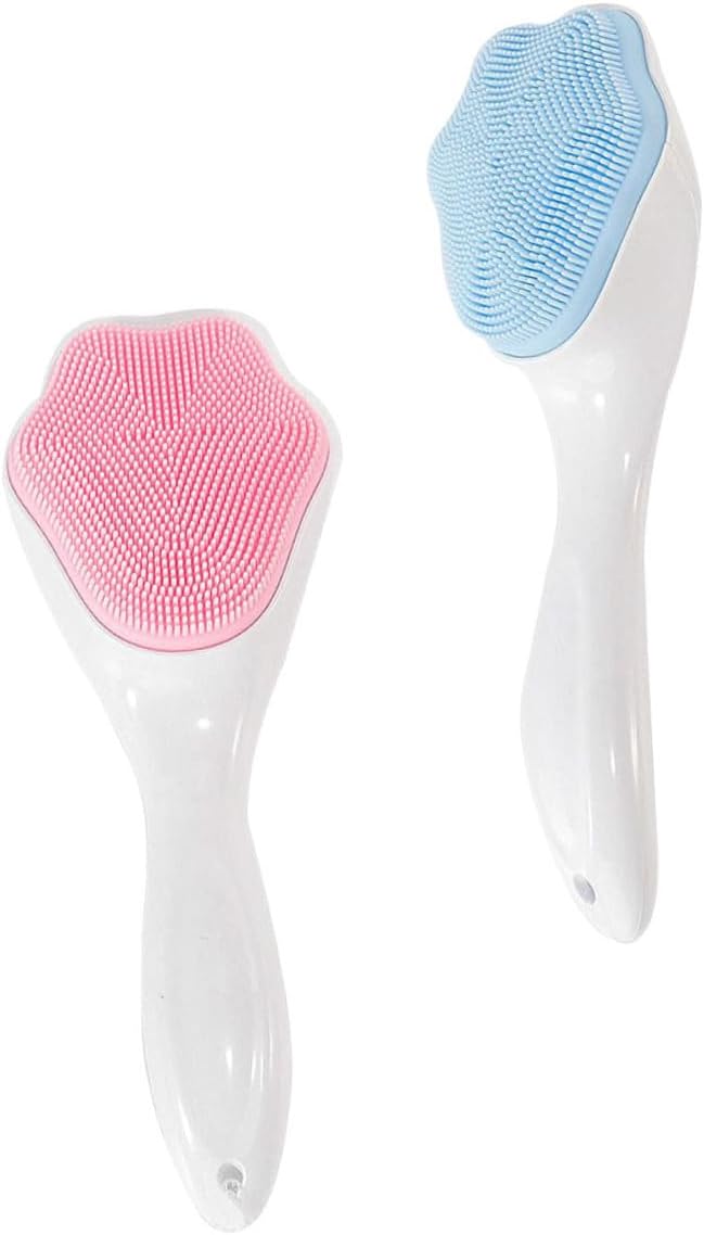 ABOOFAN 2Pcs Manual Silicone Facial Cleansing Brush Soft Face Scrubber for Deep Pore Exfoliation Massage and Blackhead Removal Safe for Women and Skin Care ABOOFAN 2Pcs Manual Silicone Facial Cleansing Brush Soft Face Scrubber for Deep Pore Exfoliation Massage and Blackhead Removal Safe for Women and Skin Care