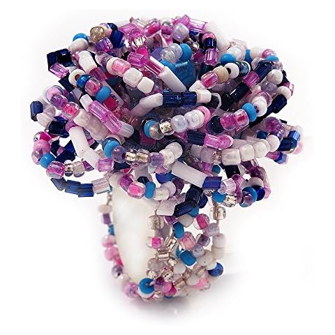 Anillo elástico Avalaya de cristal multicolor Cover