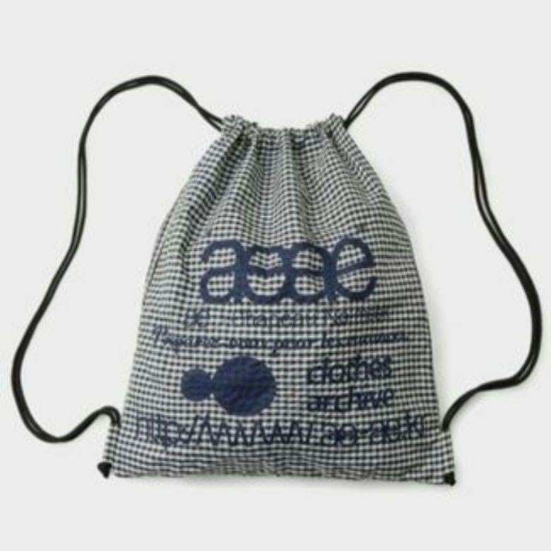 新品★aeae ナップサック★ギンガムチェック★エーイーエーイー★ブルー Amazon.co.jp: ☆aeae ナップサック☆ギンガムチェック