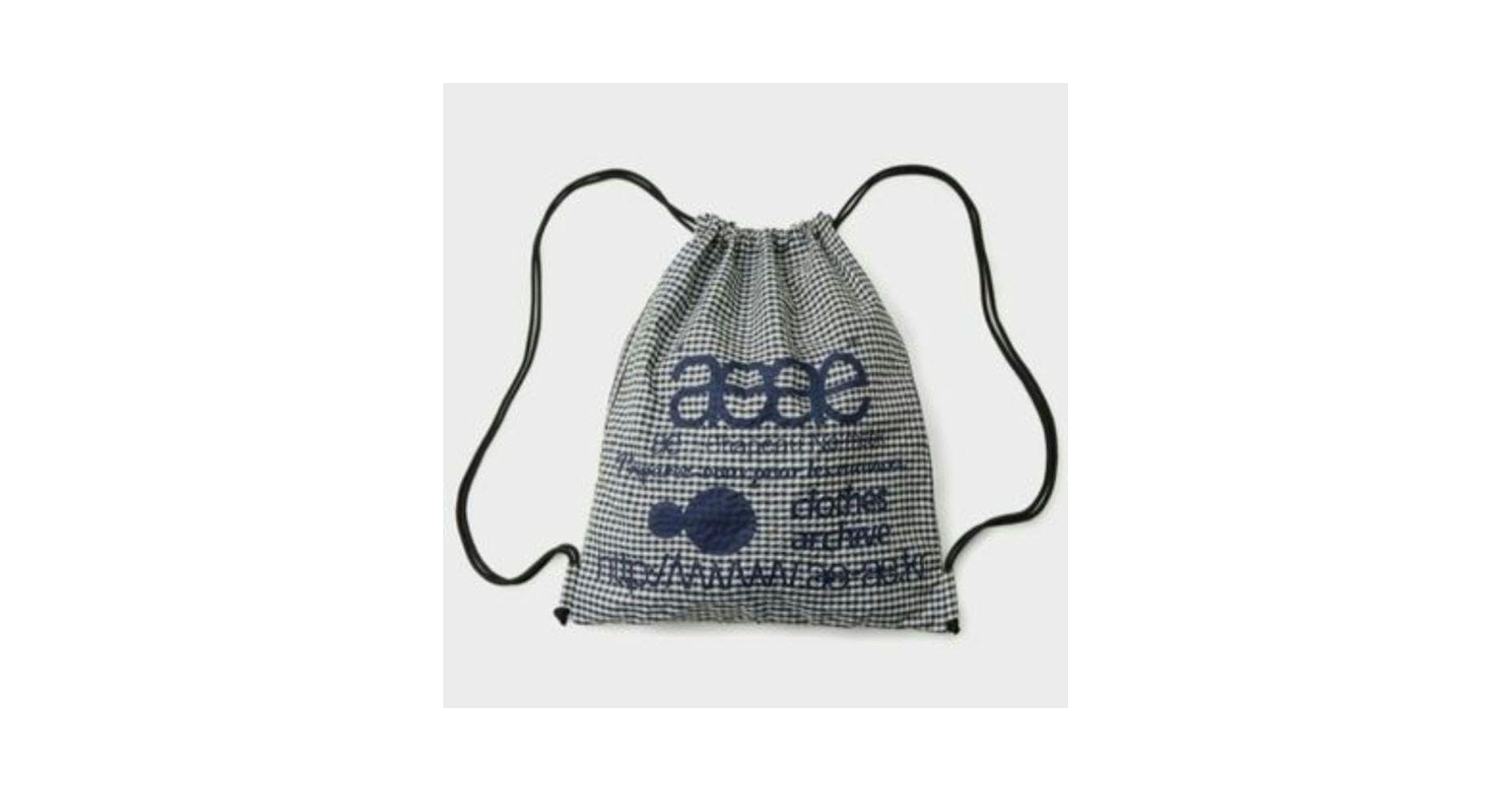 新品★aeae ナップサック★ギンガムチェック★エーイーエーイー★ブルー Amazon.co.jp: ☆aeae ナップサック☆ギンガムチェック