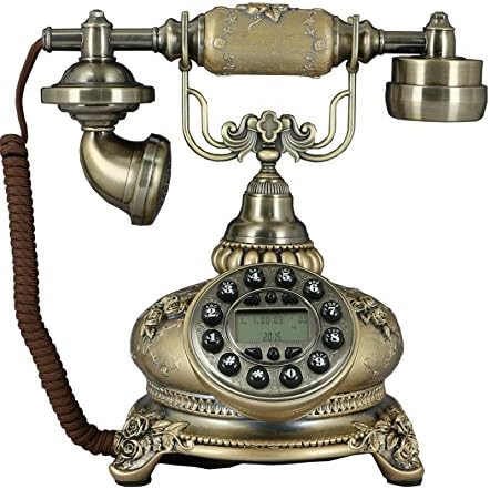 Antiqute Brown Flower Texture Retro Vintage Phone Home & Office Corded Telephone