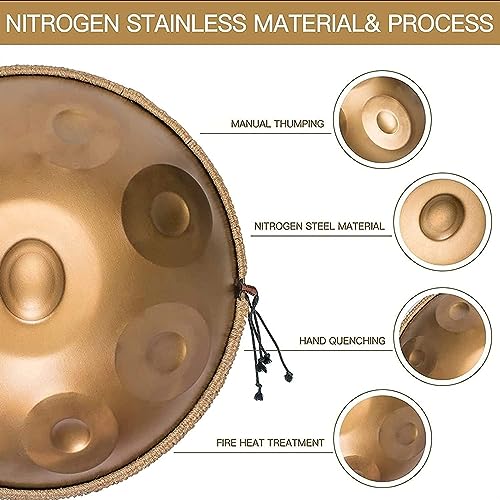 Tambor Handpan de acero profesional 10 notas miniatura 3