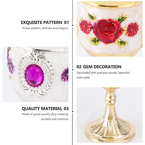 Taças de vinho de Natal Amosfun com 2 peças de taças de vinho estilo retrô europeu, taças de liga pa