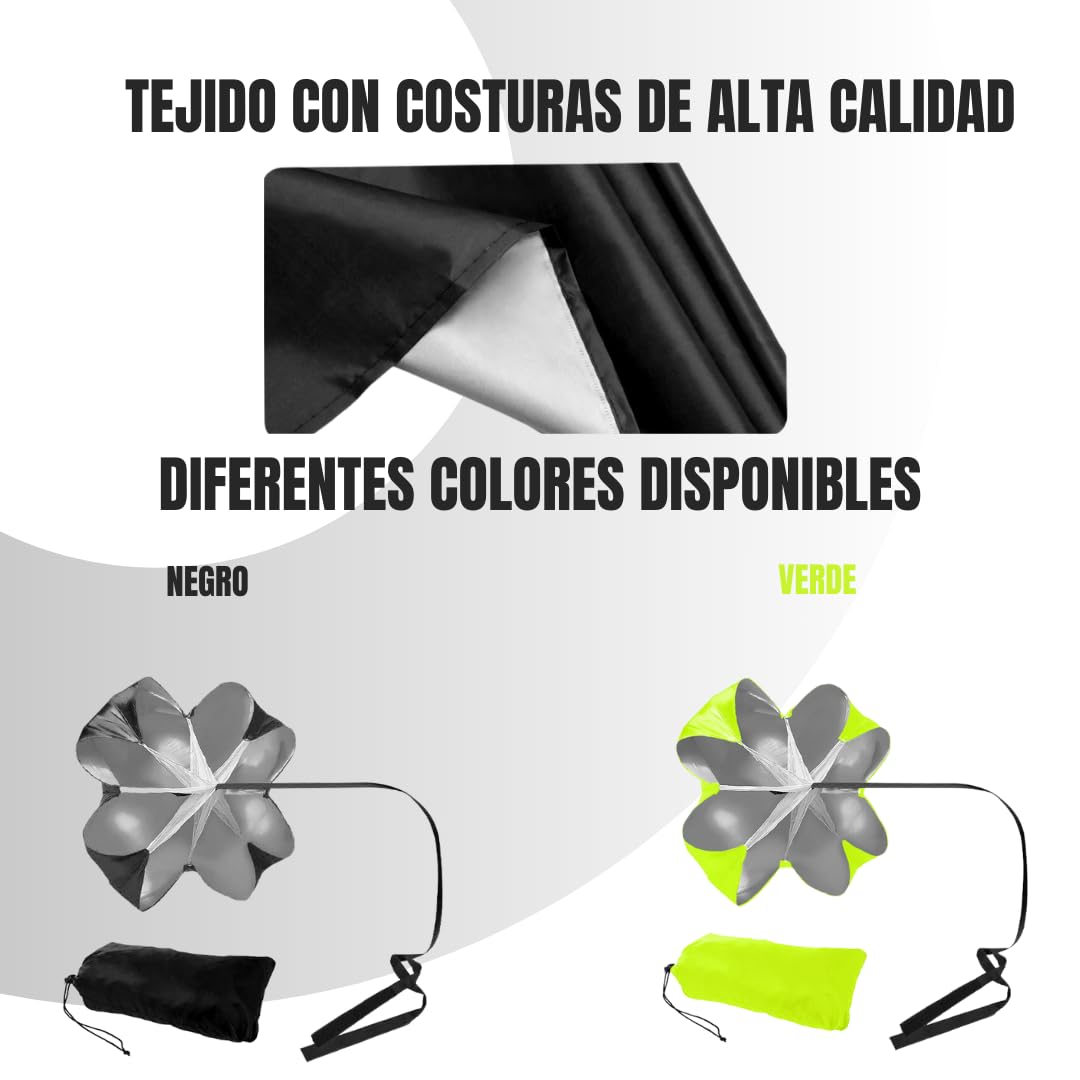 Paracaidas Resistenza + Borsa di immagazzinaggio - Allenamento Calcio - Materiale Sportivo Resistenza.Ideale per esercizi di fitness e allenamento di calcio