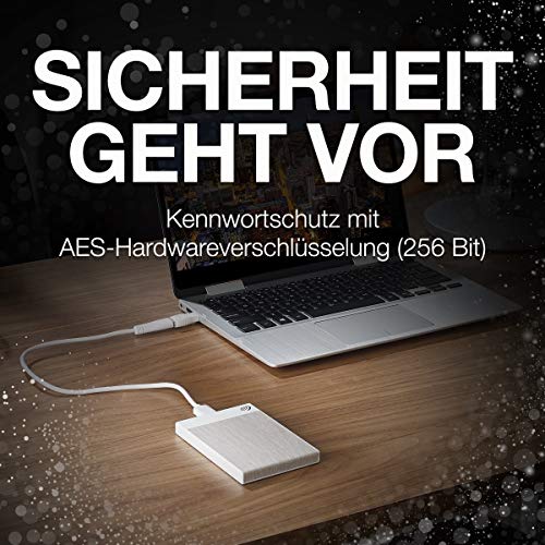 Seagate Ultra Touch HDD 1TB externe Festplatte, 2.5 Zoll, USB-C & USB 3.0, weiß, inkl. 1 Jahr Mylio Create, 4 Monate Adobe Creative Cloud Foto-Abo, 2 Jahre Rescue Service, Modellnr.: STHH1000402 – Bild 5