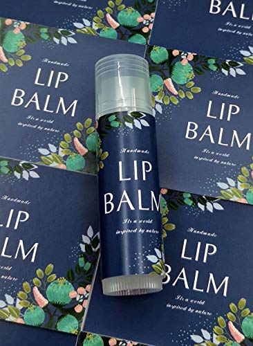 ZZYBIA Homemade Skincare Products Adhesive Labels Stickers for Lip Balm Handcream Candle Container Tubes 20pcs (Lip Balm - Indigo)