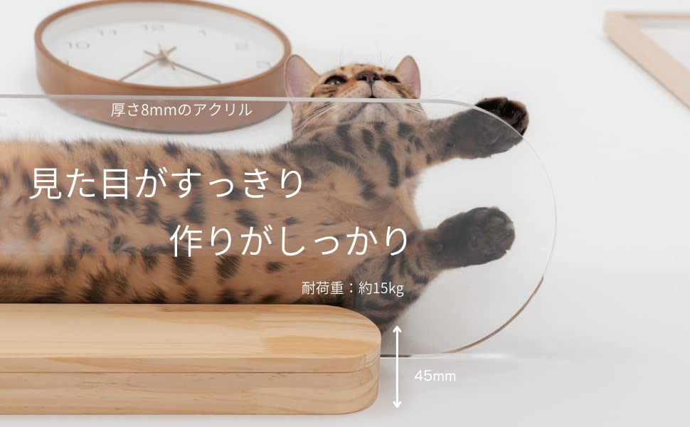 Amazon | MYZOO-OBLONG キャットステップ 壁付けタイプ [ネジが見え