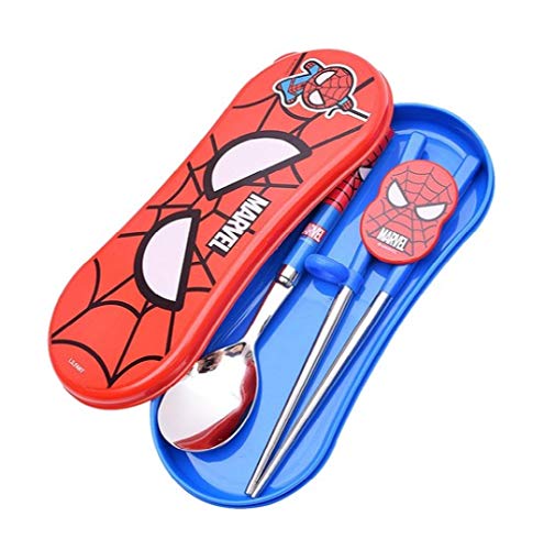 Marvel Heroes Orthodontic spoon Chopsticks fork Case Set }[xq[[YXv[tH[NP[XZbg[sAi] (SpidermanA/Xv[+)