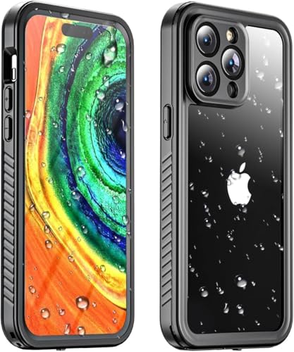 MOYAC for iPhone 14 Pro Max Case Waterproof IP68 Underwater Built-in Screen Protector & Glass Camera Protector Full Body 360 Shockproof Dropproof Dustproof Phone Case for iPhone14 Pro Max 6.7