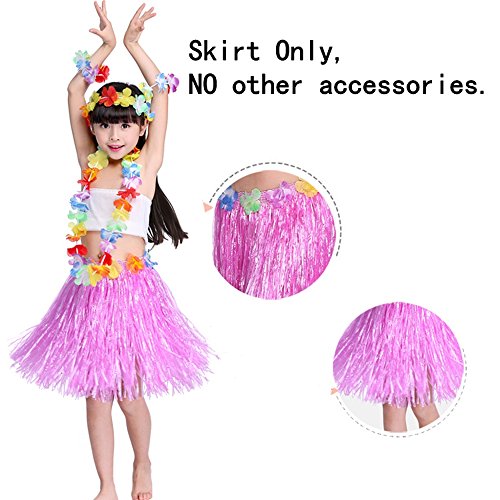 JZK 8 Multicolor Hawaiian Silk Faux Floral Party Fancy Hula Skirt For Girls Women Hawaiian Luau Party Hawaii Party Supplies Party Accessory - Image 5