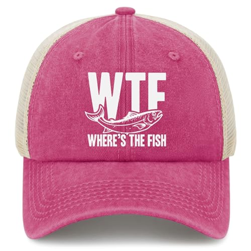 WTF Where's The Fish Golf Hats Camping Cap for Grandpa