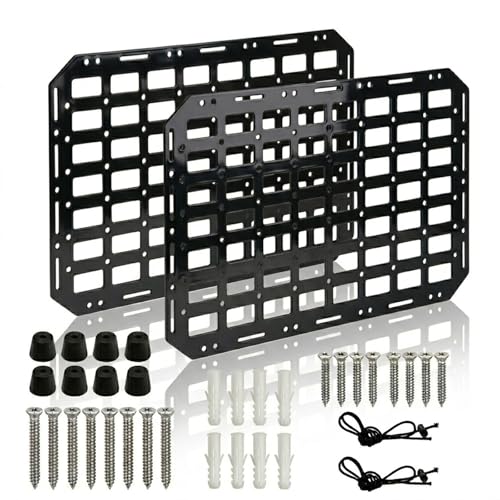 Rigid MOLLE Panel Pegboard Wall Panels Heavy Duty ABS 15.7x11 2 Pack
