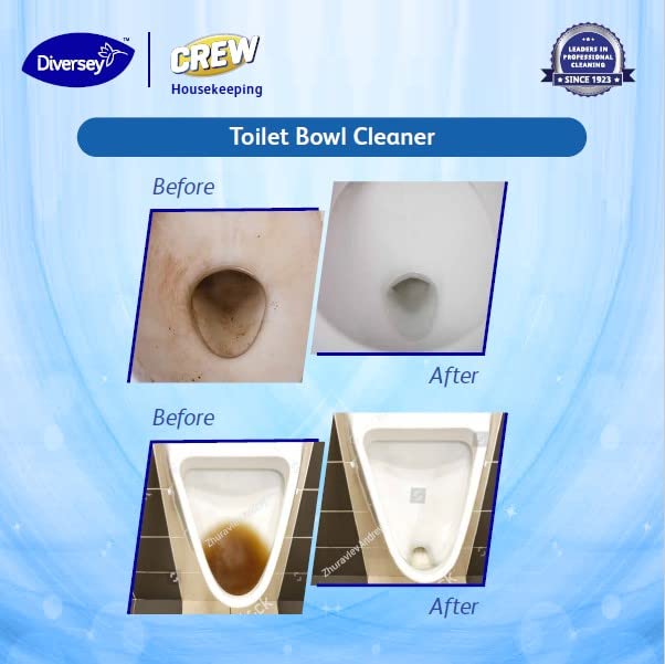 Image of Diversey Crew Toilet Bowl Cleaner - 1 L | Deodorizes | Tough on Stubborn Stains | Fast Action Formula