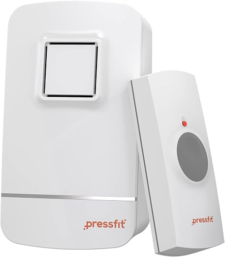 Pressfit Echo-IV Wireless Doorbell, Battery Operated Doorbell, Special Tunes for Homes, Offices, Hospitals, and Clinics