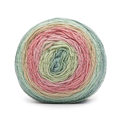 Red Heart Roll With It Sparkle Pastel Paradise Yarn - 3 Pack Of 5.3Oz/150G - Blend - 4 Medium (Worsted) - 561 Yards - Knitting/Crochet #TOP1