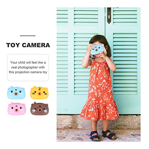Toyvian 4Pcs Crianças Brinquedos Câmera Cartoon Animal Câmera Play House Projeção Câmera Brinquedos