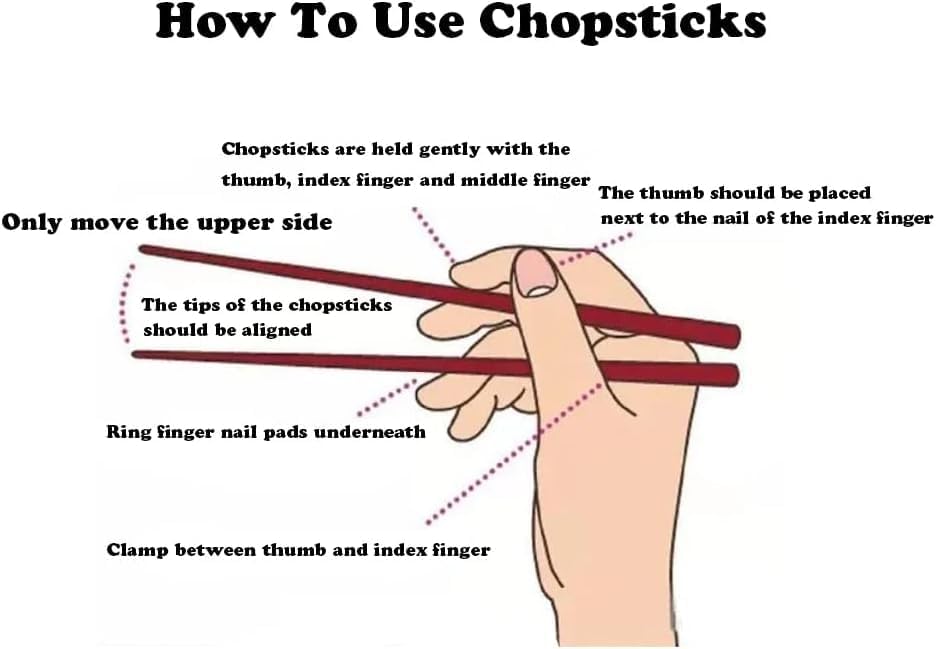 Miniatura 8 de Palillos reutilizables de bambú natural, juego de palillos antideslizantes para fideos de arroz de sushi, vajilla china japonesa apta para