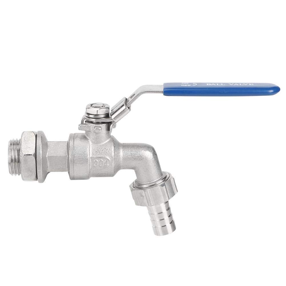 Buy Tap Ball Valve, 13mm Barb Stainless Steel Hose 1/2 Inch Faucet with