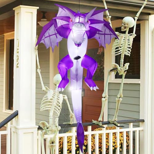 Aufblasbarer fliegender Halloween-Drache mit LEDs – Bild 6
