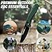FLISSA Folding Pocket Knife, EDC Knife with Axis Lock for Men, 3.5 inch D2 Steel Blade, G10 Handle, Camping Knife with Deep-carry Pocket Clip for Outdoors and Daily Use(Green)