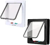 Porta Portinha de Passagem Pet Gatos Cães Grande 28 X 25cm (Preto)
