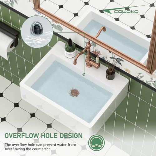 Couoko 20x18 Wall Mounted Bathroom Sink by Couoko - Used condition - Image 6