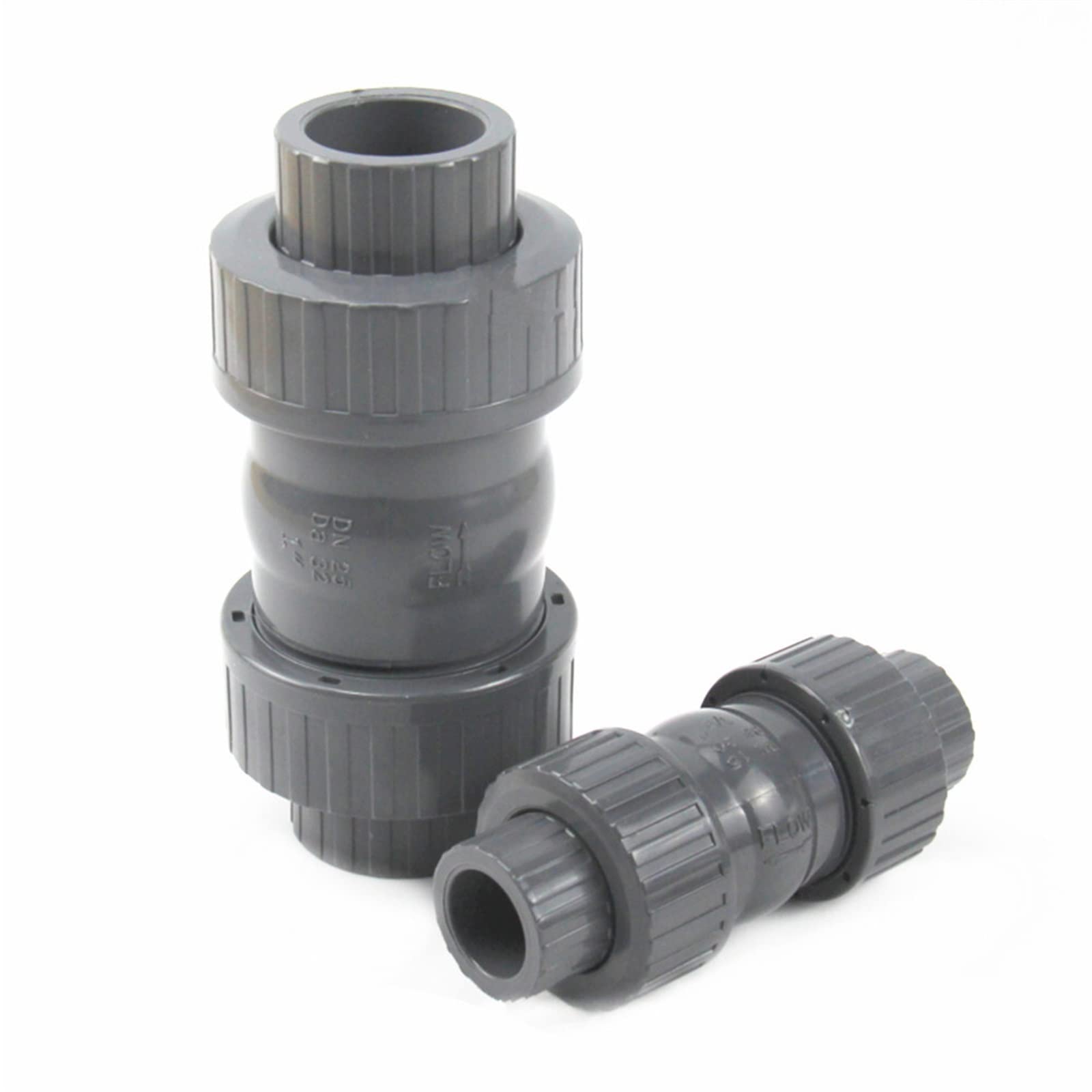20-63 mm zawór zwrotny UPVC podwójny udział wartość zwrotna zapobiegająca cofaniu przepływu wody Złącza zaworu do rur 1 szt. (rozmiar: DN40)