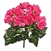 Vickerman Everyday Artificial Hot Pink Begonia Bush 9.5" Long - Premium Faux Floral Decor for Wedding or Everyday Arrangements - Maintenance Free Flowers
