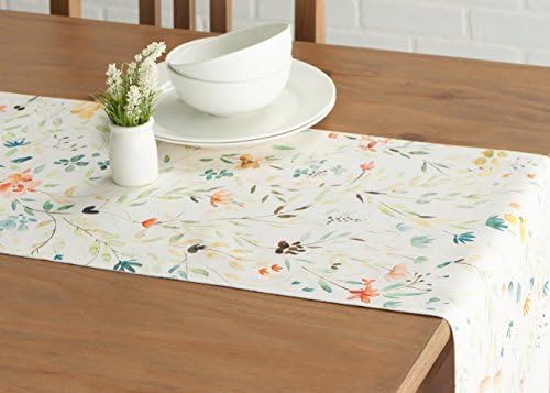 Maison d' Hermine Colmar 100% Cotton Table Runner Farmhouse Tabletop Cover for Home Kitchen Dining Décor Cocktail Parties Family Dinners Wedding Spring/Summer (37cm x 180cm)