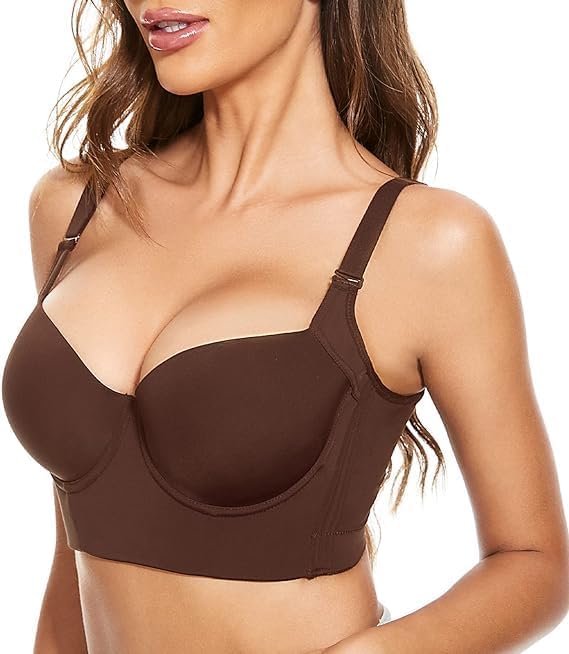 Image of FallSweet Push Up Bras for Women Corset Top Bustier Padded Underwire Bra Add One Cup