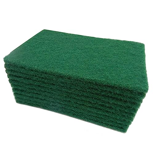 NOLITOY 10 Pack Non-Scratch Scouring Pads Reusable Dish Washing Pad Heavy Duty Scrub Sponge for Kitchen 15x10x0.6cm Dish Towel Cleaning Brush