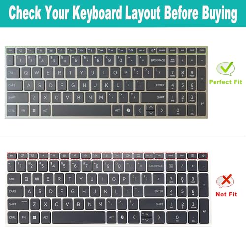 Funda de teclado lavable que evita el desgaste en portátiles HP 15-fc y OmniBook 5 AI 2