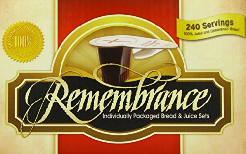 Communion Cup Remembrance Prefilled Juice/Bread Wafer Box 240 sets Communion Cup Remembrance Prefilled Juice/Bread Wafer Box 240 sets