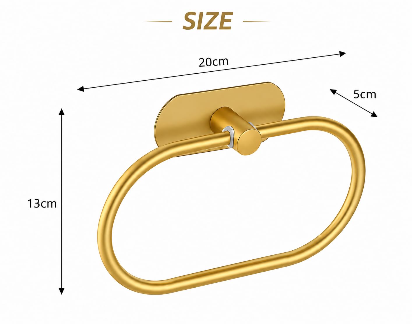 Self Adhesive Towel Ring Holder - No Drill! -4