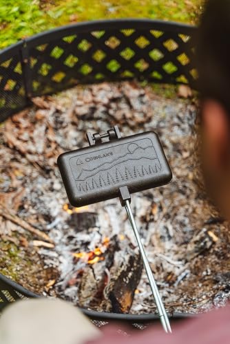 Image of Coghlan's Cast Iron Camp Cooker - Pre-Seasoned Pie Iron Sandwich Maker with Heat-Resistant, Removable Handles, Easy-to-Clean for Toasted Pies, Grilled Sandwiches, and Meats, For Campfire Cooking