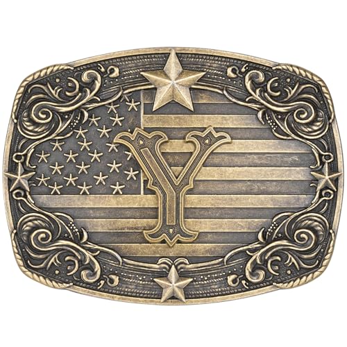 Image of Western Belt Buckle for Men Women Initial Letter A to Z Cowboy Belt Buckle Texas Buckle hebillas vaqueras para hombre
