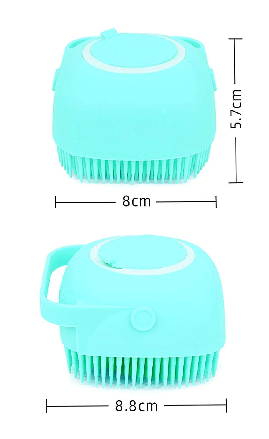 PAGHADI Soft Silicone Bath Brush Exfoliating Bath Brush With Soap Dispenser Body Scrubber For Skin Massage Reusable Massage Brush Comb Hair Washing Comb Shower Foot Scrubber Brush Bathroom Supplies Baby Showers Cleaning Brushes 3