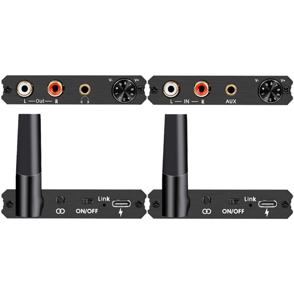 Bezprzewodowy nadajnik i odbiornik audio 50 m 5,8 G bezprzewodowy adapter audio z konwerterem R/L 3,5 mm do TV Box DVD PC
