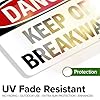 Danger Keep Off Breakwater Sign, 10x7 Inches, 4 Mil Vinyl Decal Stickers Weather Resistant, Made in USA by My Sign Center #3